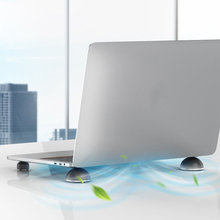 Suohuang SH-1029 Aluminum Portable Bracket Foot Pad for MacBook, Laptop(Black) - Laptop Stand by Suohuang | Online Shopping South Africa | PMC TechLife | Buy Now Pay Later Mobicred