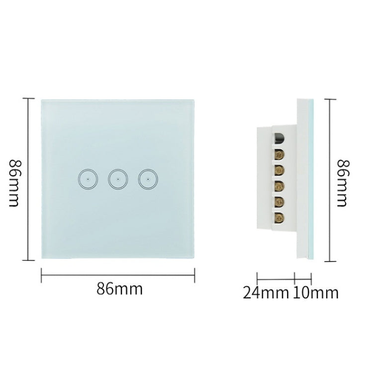 Wifi Wall Touch Panel Switch Voice Control Mobile Phone Remote Control, Model: Black 2 Gang (Zero Firewire Wifi ) - Smart Switch by PMC TechLife | Online Shopping South Africa | PMC TechLife