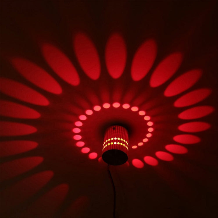 3W Modern Interior Creative Spiral Round Wall Lamp for Club, KTV, Corridor, Aisle, Background Wall Decoration Lamp Wall Mounted(Blue Light) -  by PMC TechLife | Online Shopping South Africa | PMC TechLife