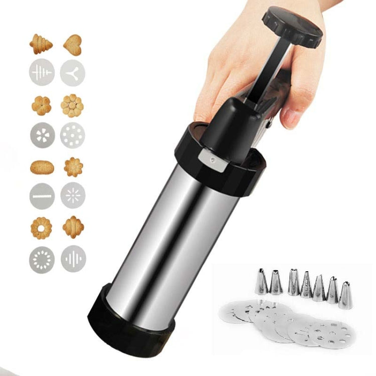 Multi-Function Stainless Steel Piping Gun Set Cookie Biscuits Hand Pressing Biscuit Machine Household DIY Baking Tools - free shipping - PMC TechLife - Order now!