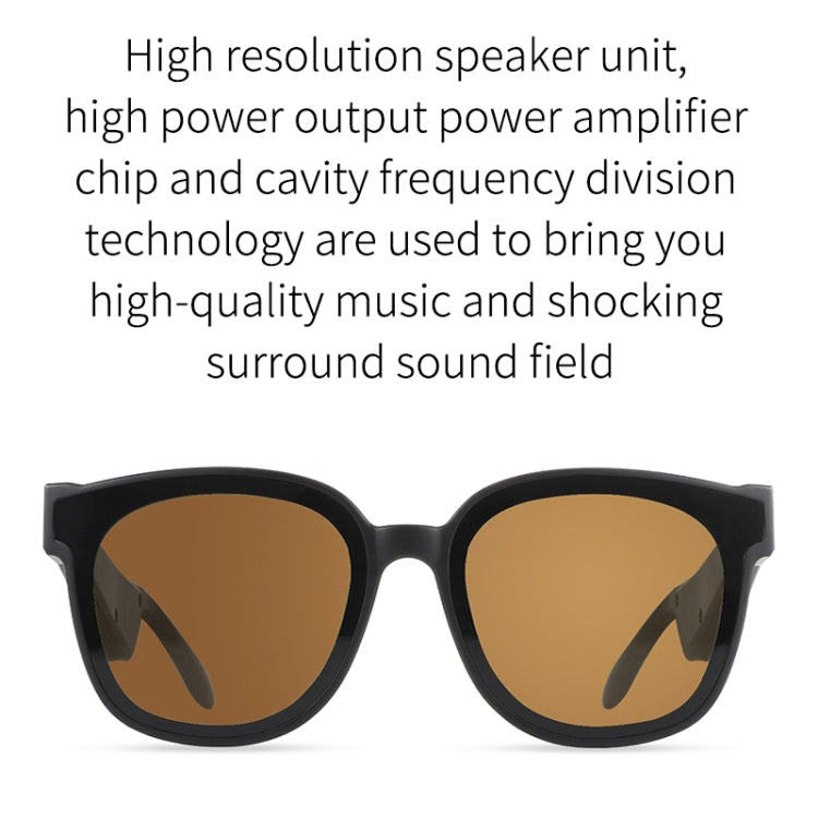 A13 Smart Audio Sunglasses Bluetooth Earphone(Brown) - Bluetooth Earphone by PMC TechLife | Online Shopping South Africa | PMC TechLife