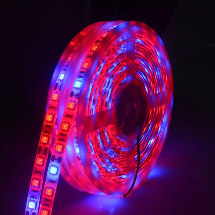 5m 300 LEDs SMD 5050 Full Spectrum LED Strip Light Fitolampy Grow Lights for Greenhouse Hydroponic Plant Waterproof(5 Red 1 Blue) - LED Grow Lights by PMC TechLife | Online Shopping South Africa | PMC TechLife