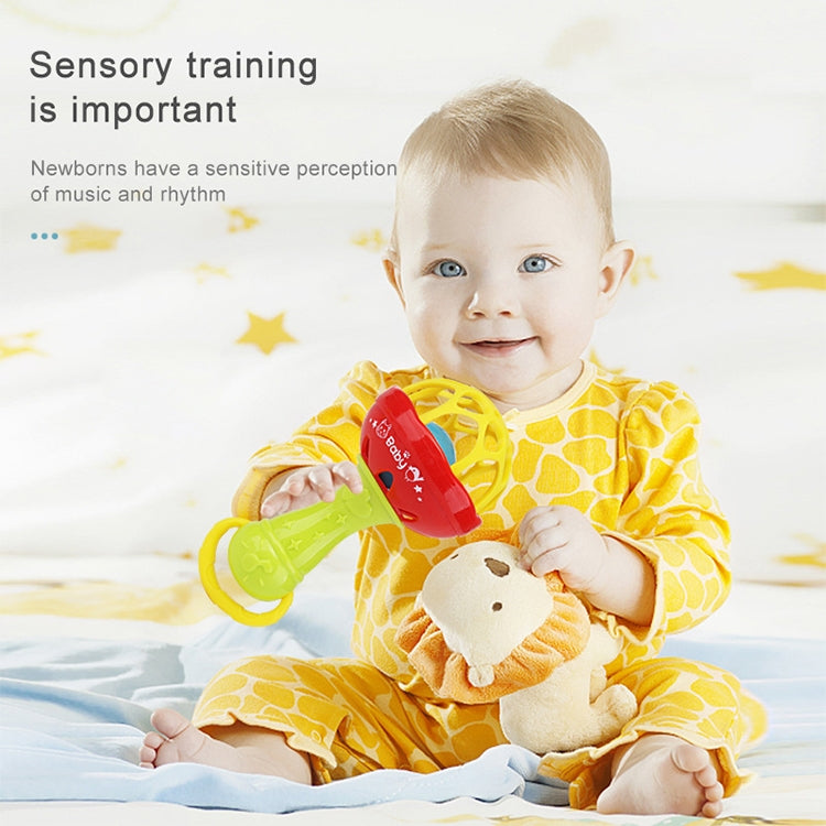 Baby Rattles Toy Intelligence Grasping Gums Plastic Hand Bell Rattle Funny Educational Toy���Color Random Delivery - Baby Toys by PMC TechLife | Online Shopping South Africa | PMC TechLife