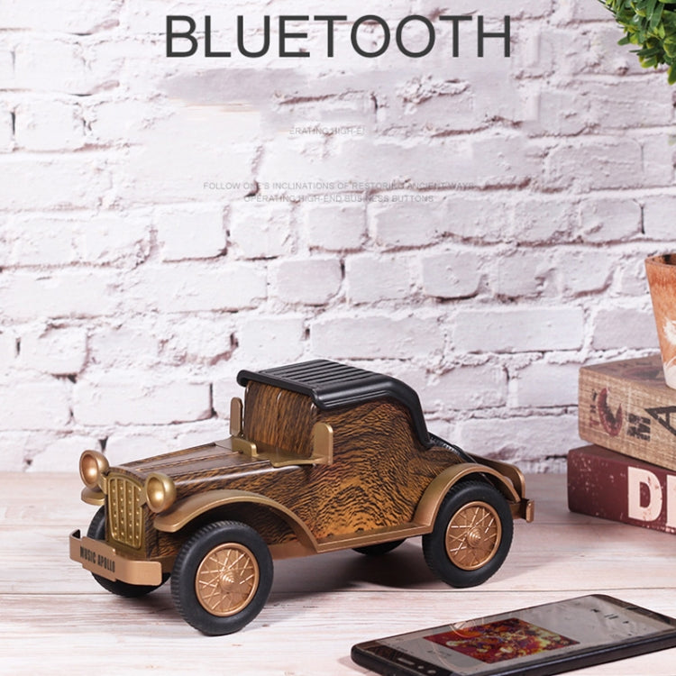A9 Retro Wood Grain Classic Car Shape Wireless Bluetooth Speaker Subwoofer Radio Portable Mobile Phone Stand Mini Speaker(Rose Pear) - free shipping - PMC TechLife - Order now!