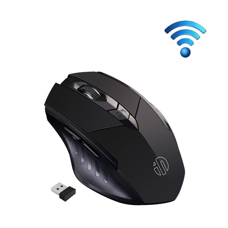 Inphic PM6 6 Keys 1000/1200/1600 DPI Home Gaming Wireless Mechanical Mouse, Colour: Black Wireless Charging Silent Version - Wireless Mice by Inphic | Online Shopping South Africa | PMC TechLife | Buy Now Pay Later Mobicred