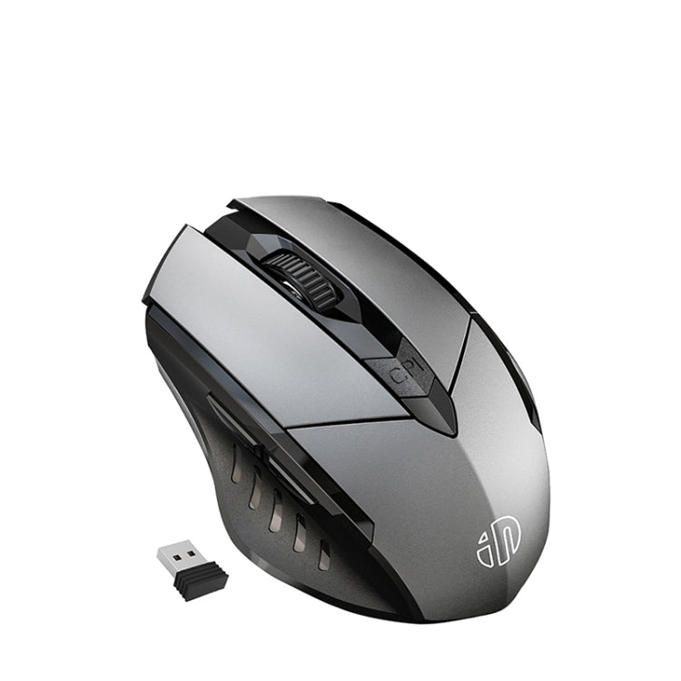 Inphic PM6 6 Keys 1000/1200/1600 DPI Home Gaming Wireless Mechanical Mouse, Colour: Gray Wireless Charging Silent Version - Wireless Mice by Inphic | Online Shopping South Africa | PMC TechLife | Buy Now Pay Later Mobicred