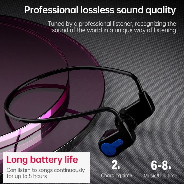 K3 Bone Conduction Bluetooth 5.0 Wireless Headphones Waterproof Headphones 16GB RAM(Blue) - Bluetooth Earphone by PMC TechLife | Online Shopping South Africa | PMC TechLife