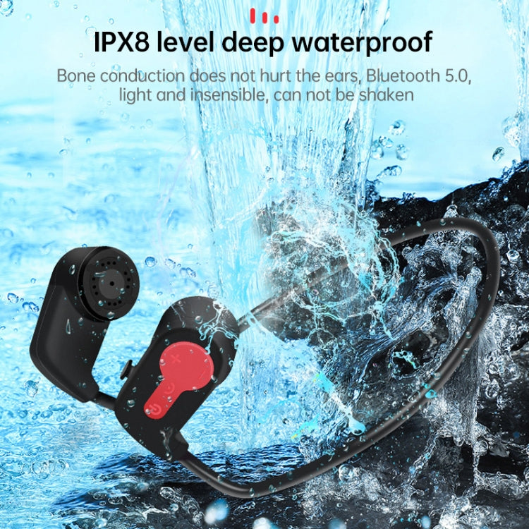 K3 Bone Conduction Bluetooth 5.0 Wireless Headphones Waterproof Headphones 16GB RAM(Black) - Bluetooth Earphone by PMC TechLife | Online Shopping South Africa | PMC TechLife