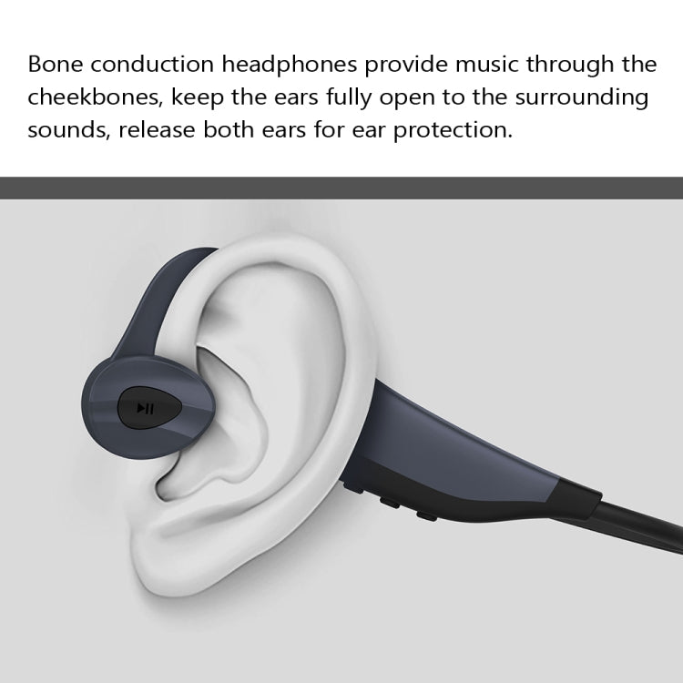 K7 Bone Conduction Bluetooth 5.0 Wireless Earphone Waterproof Headphones 16GB RAM(Gray) - Bluetooth Earphone by PMC TechLife | Online Shopping South Africa | PMC TechLife