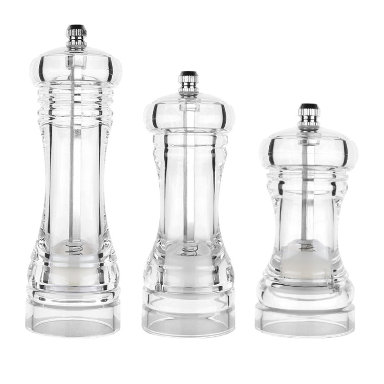 Acrylic Transparent Pepper Grinder Manual Pepper Grinder Ceramic Core Multi-Purpose Seasoning Bottle, Specification: 6 Inch - Stirrer & Squeezer by PMC TechLife | Online Shopping South Africa | PMC TechLife