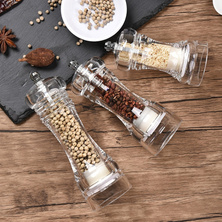 Acrylic Transparent Pepper Grinder Manual Pepper Grinder Ceramic Core Multi-Purpose Seasoning Bottle, Specification: 6 Inch - Stirrer & Squeezer by PMC TechLife | Online Shopping South Africa | PMC TechLife