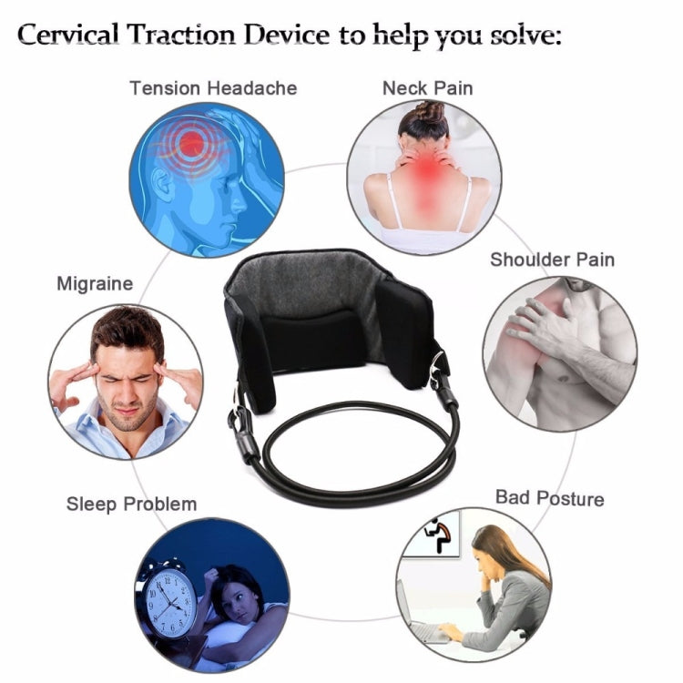 Fashion Portable Neck Pain Relief Relaxing Hammock Neck Massager Foam Napping Sleeping Pillow Cushion for Home Office(Black+Dark Grey) - Massage & Relaxation by PMC TechLife | Online Shopping South Africa | PMC TechLife