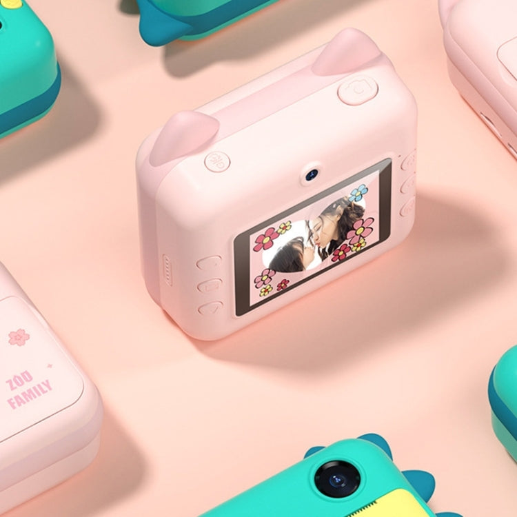 P1 No Card Children Instant Camera 1200W Front And Rear Dual-Lens Mini Print Photographic Digital Camera Toy(Pink Cat) - Children Cameras by PMC TechLife | Online Shopping South Africa | PMC TechLife