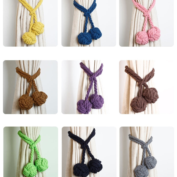 CK12 4 PCS Curtain Buckle Free Installation Cotton Roll Hanging Ball Curtain Strap(Beige) - Curtain Decorative Accessories by PMC TechLife | Online Shopping South Africa | PMC TechLife