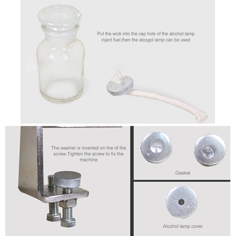 Manual Peanut Nuts Seeds Oil Press Expeller Oil Extractor Machine(Silver) - Stirrer & Squeezer by PMC TechLife | Online Shopping South Africa | PMC TechLife