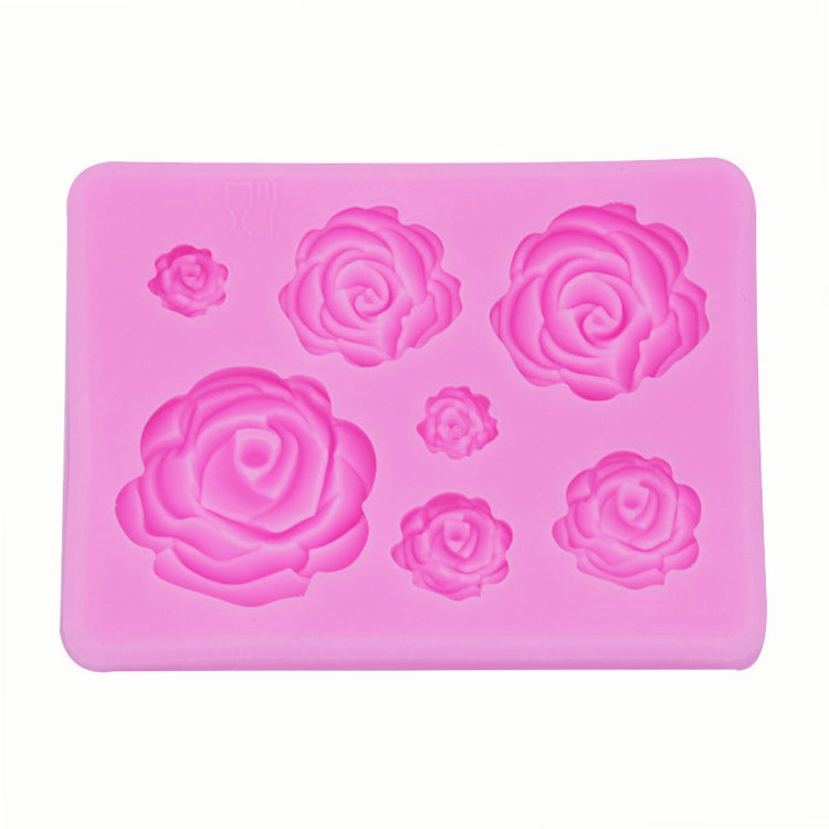 2 PCS DIY Handmade Soap Chocolate Fondant Baking Mold 3D Rose Flower Cake Decoration Silicone Mold(Pink) - Food Molds by PMC TechLife | Online Shopping South Africa | PMC TechLife