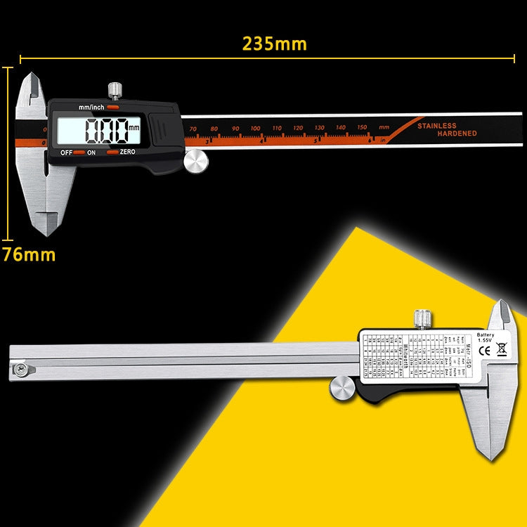 0-150mm Plastic Meter Stainless Steel Body Digital Display Electronic High-Precision Vernier Caliper, Specification: 2 Units of mm/inch - Measuring Tools by PMC TechLife | Online Shopping South Africa | PMC TechLife