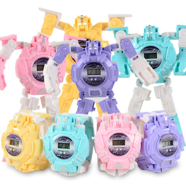 3 PCS Children Electronic Watch Cartoon Deformation Robot Toy Watch(Pink) - free shipping - PMC TechLife - Order now!