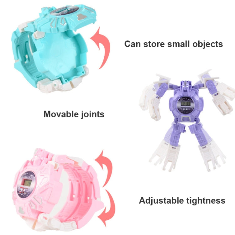 3 PCS Children Electronic Watch Cartoon Deformation Robot Toy Watch(Blue) - free shipping - PMC TechLife - Order now!