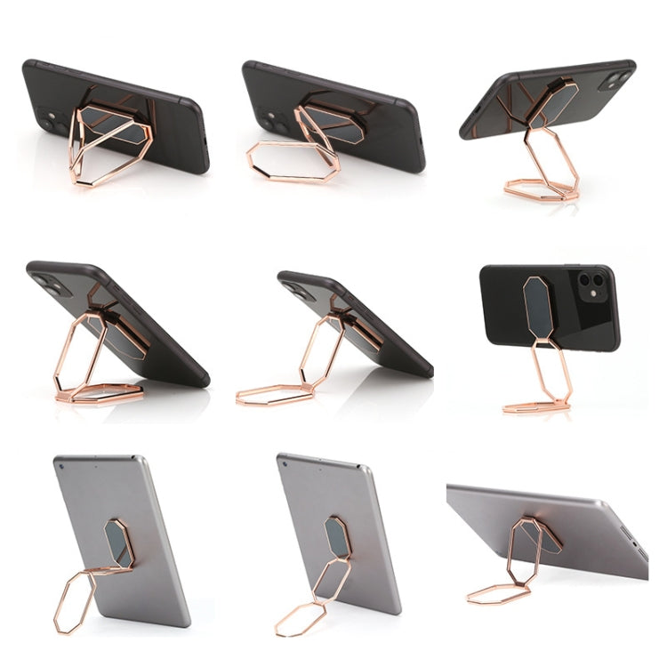Folding And Sticking Zinc Alloy Mobile Phone Ring Holder Car Magnetic Ring Buckle(Cool Black) - free shipping - PMC TechLife - Order now!