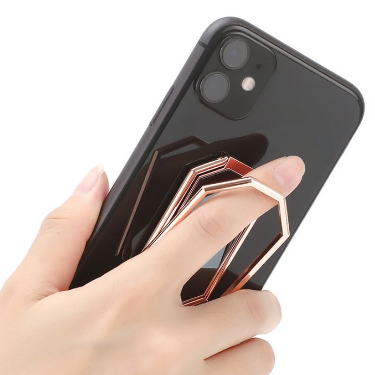 Folding And Sticking Zinc Alloy Mobile Phone Ring Holder Car Magnetic Ring Buckle(Cool Black) - free shipping - PMC TechLife - Order now!