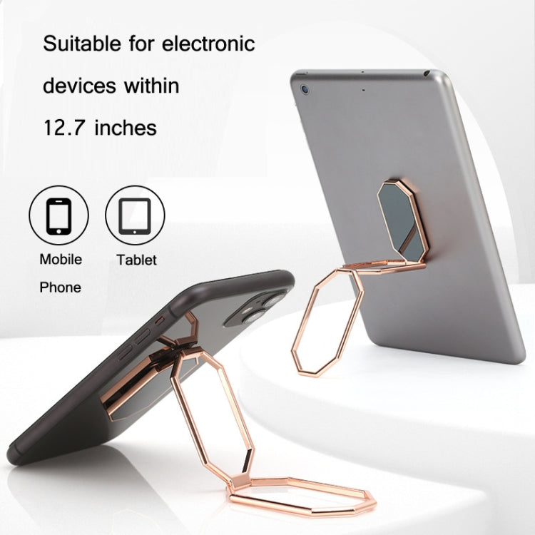 Folding And Sticking Zinc Alloy Mobile Phone Ring Holder Car Magnetic Ring Buckle(Cool Black) - free shipping - PMC TechLife - Order now!