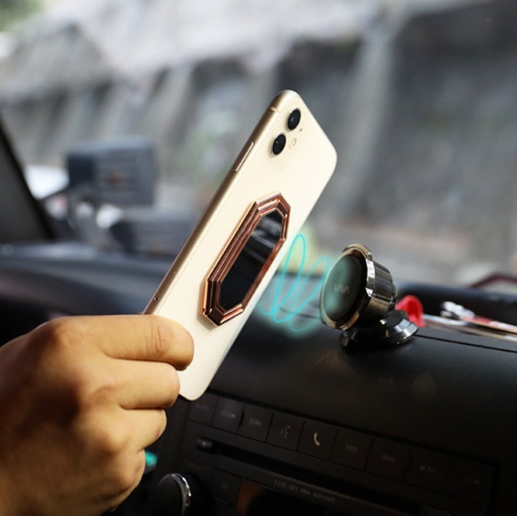 Folding And Sticking Zinc Alloy Mobile Phone Ring Holder Car Magnetic Ring Buckle(Rose Gold) - Ring Holder by PMC TechLife | Online Shopping South Africa | PMC TechLife