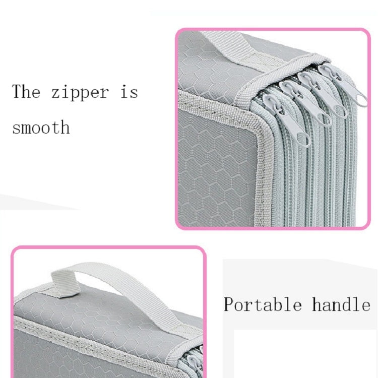 Solid Color Square Four-Layer Pencil Case Sketch Colorful Pencil Case With 72 Holes(Black) - File Folder by PMC TechLife | Online Shopping South Africa | PMC TechLife