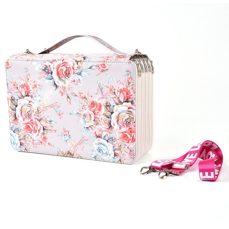 252 Holes Art Sketching Brush Colorful Lead Storage Large Capacity Portable Pencil Case(Beige) - File Folder by PMC TechLife | Online Shopping South Africa | PMC TechLife