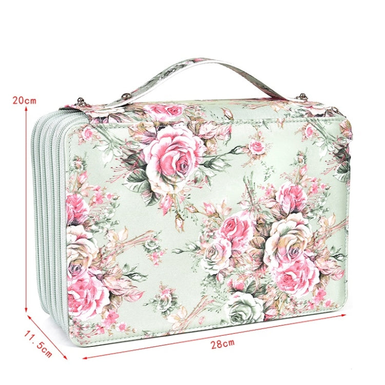 252 Holes Art Sketching Brush Colorful Lead Storage Large Capacity Portable Pencil Case(Green) - File Folder by PMC TechLife | Online Shopping South Africa | PMC TechLife | Buy Now Pay Later Mobicred