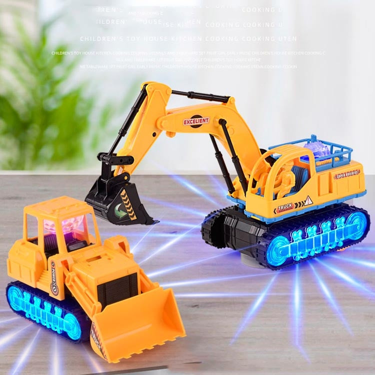 Children Light And Music Simulation Electric Excavator Car Toy, Style: Engineering Vehicle - free shipping - PMC TechLife - Order now!