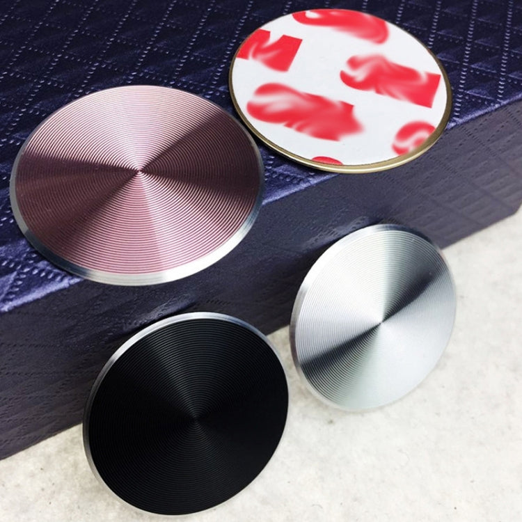 10 PCS CD Texture Aluminum Alloy Magnetic Sheet Magnetic Patch Set For Car Phone Holder, With Alcohol Cotton Sheet And Protective Film(Black) - Hand-Sticking Bracket by PMC TechLife | Online Shopping South Africa | PMC TechLife
