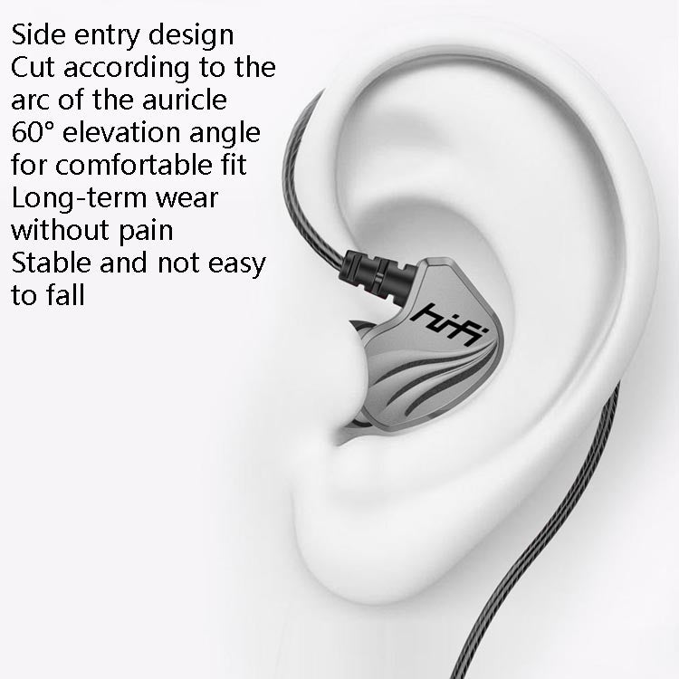 In-Ear Earphone Bass Mobile Phone Game Sports Wired Headset(Silver) - In Ear Wired Earphone by PMC TechLife | Online Shopping South Africa | PMC TechLife