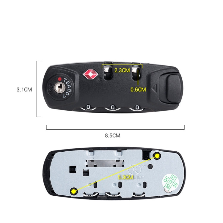 TSA007 Customs Lock Luggage Code Lock - Padlocks by PMC TechLife | Online Shopping South Africa | PMC TechLife | Buy Now Pay Later Mobicred