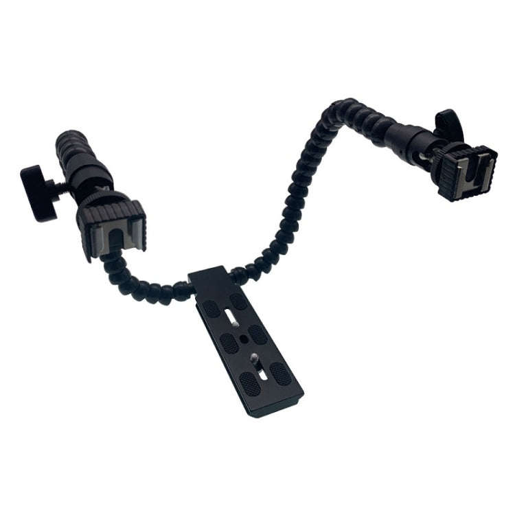 Flexible Dual Arm Hot Shoe Flash Bracket Mount Holder Bracket - free shipping - PMC TechLife - Order now!