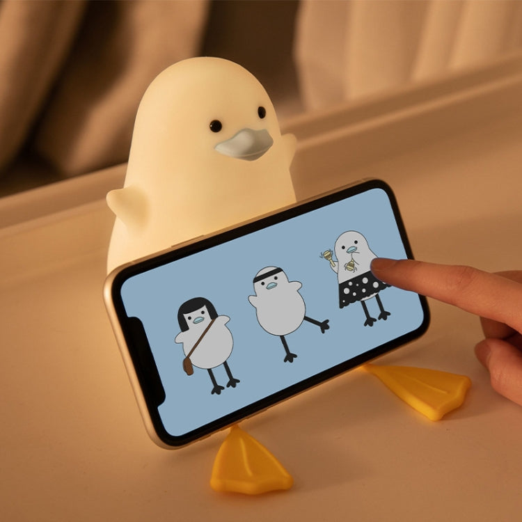 Silicone LED Night Light Mobile Phone Holder(Yellow Mouth) - Desktop Holder by PMC TechLife | Online Shopping South Africa | PMC TechLife