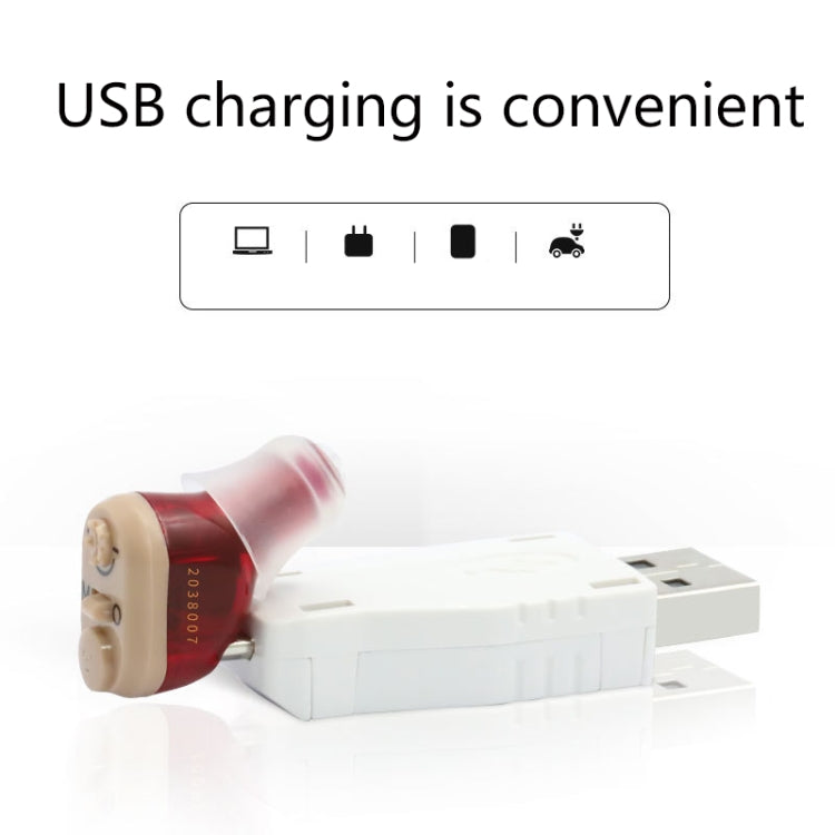 Old Man Hearing Aid Sound Amplifier Sound Collector(Red) - Hearing Aids by PMC TechLife | Online Shopping South Africa | PMC TechLife