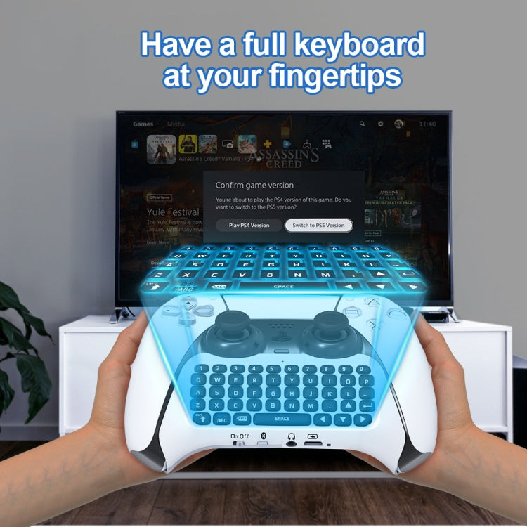 JYS-P5121 Bluetooth Wireless Handle Keyboard Can Chat Voice External Keyboard Suitable For PS5, Note: Without Handle - free shipping - PMC TechLife - Order now!