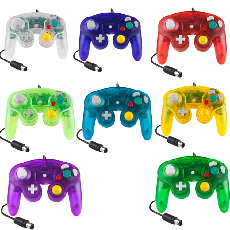 5 PCS Single Point Vibrating Controller Wired Game Controller For Nintendo NGC(Transparent Blue) - free shipping - PMC TechLife - Order now!