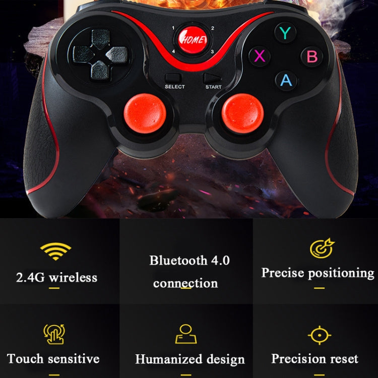 S6 Wireless Bluetooth Game Controller Handle With Bracket & Receiver For Android / IOS / PC - Controller Gamepad by PMC TechLife | Online Shopping South Africa | PMC TechLife