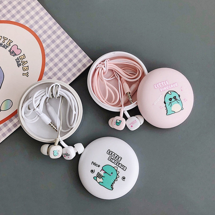2 Pairs Cartoon Pattern Heavy Bass In-Ear Headphones Universal Wired Headphones with Microphone(White) - In Ear Wired Earphone by PMC TechLife | Online Shopping South Africa | PMC TechLife
