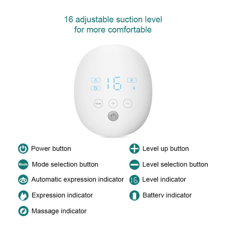 Wearable Automatic Breast Pump Massage Hands-free Invisible Wireless Large Suction Breast Pump S4DW - English - free shipping - PMC TechLife - Order now!