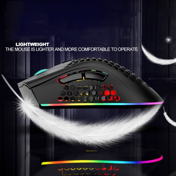 K-Snake BM600 1600 DPI 7-keys Hollow Lightweight Wireless Charging RGB Colorful Gaming Mouse(Wireless BM600 White) - free shipping - PMC TechLife - Order now!