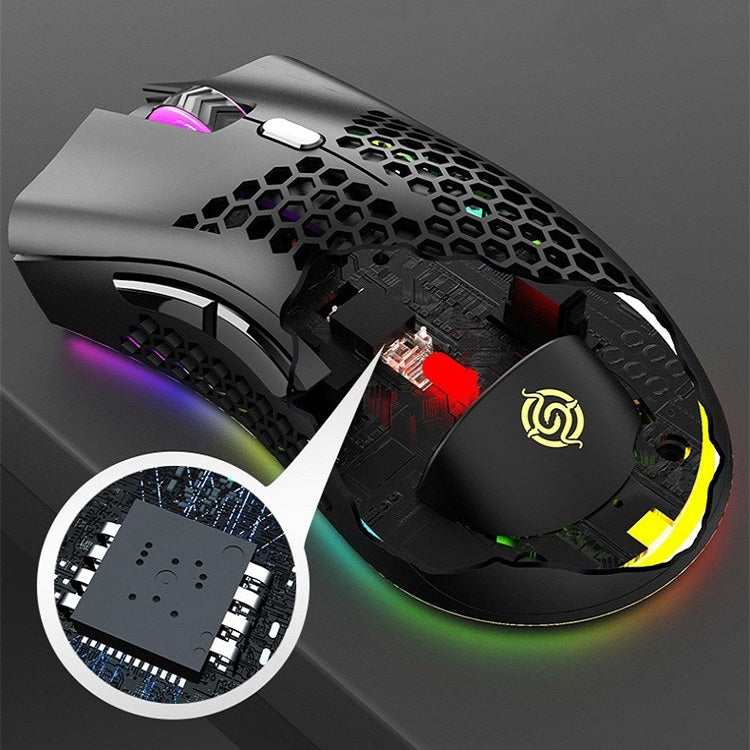 K-Snake BM600 1600 DPI 7-keys Hollow Lightweight Wireless Charging RGB Colorful Gaming Mouse(Wireless BM600 White) - free shipping - PMC TechLife - Order now!
