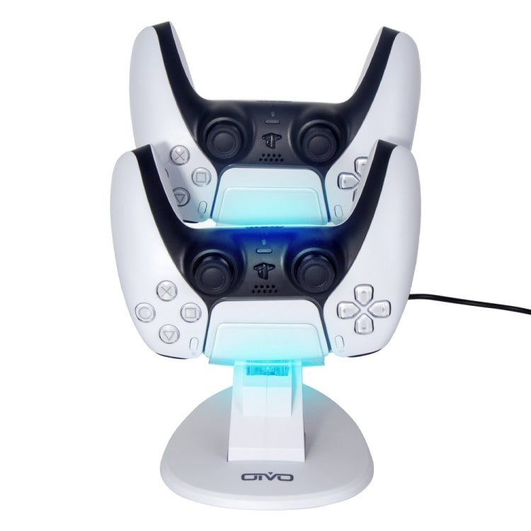 OIVO IV-P5234 Gamepad Aircraft Two-Seater Charger For PS5(White) - Charger & Power by OIVO | Online Shopping South Africa | PMC TechLife | Buy Now Pay Later Mobicred