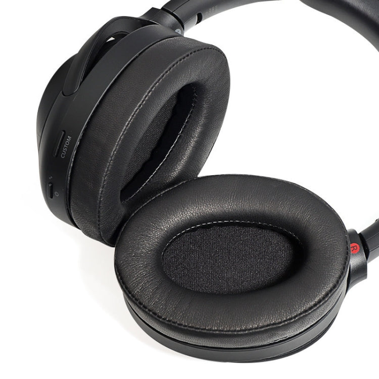 2 PCS Headset Comfortable Sponge Cover For Sony WH-1000xm2/xm3/xm4, Colour: (1000X / 1000XM2)Black Lambskin - Earmuff & Pad by PMC TechLife | Online Shopping South Africa | PMC TechLife