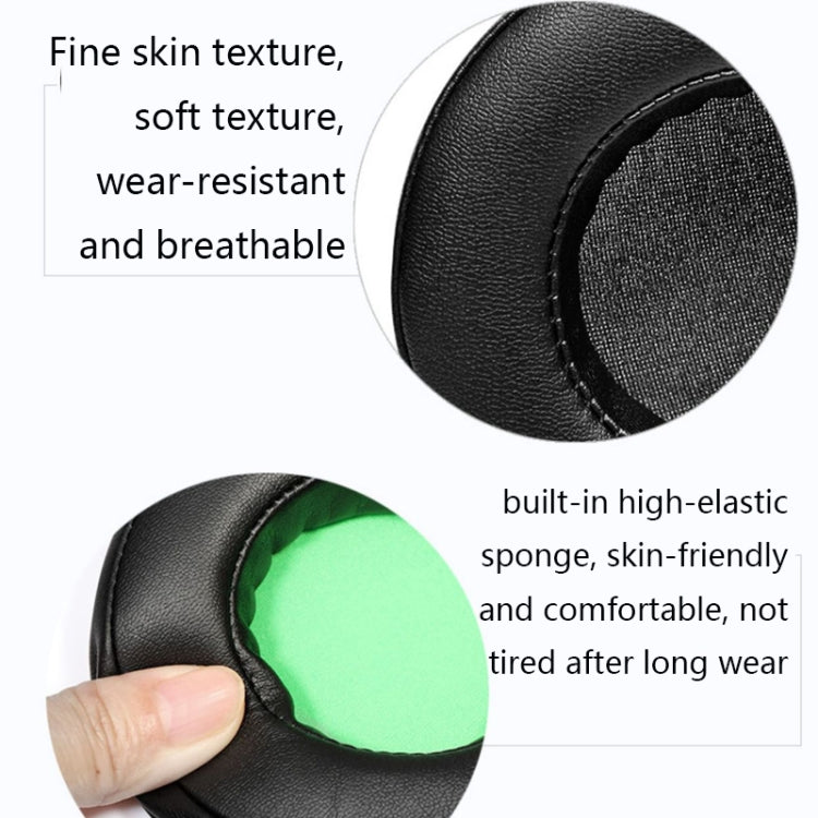 2 PCS Headset Sponge Case For Razer BlackShark V2/V2X/V2SE, Colour: Ellipse Lambskin(Gray Paper Grary Net) - Earmuff & Pad by PMC TechLife | Online Shopping South Africa | PMC TechLife
