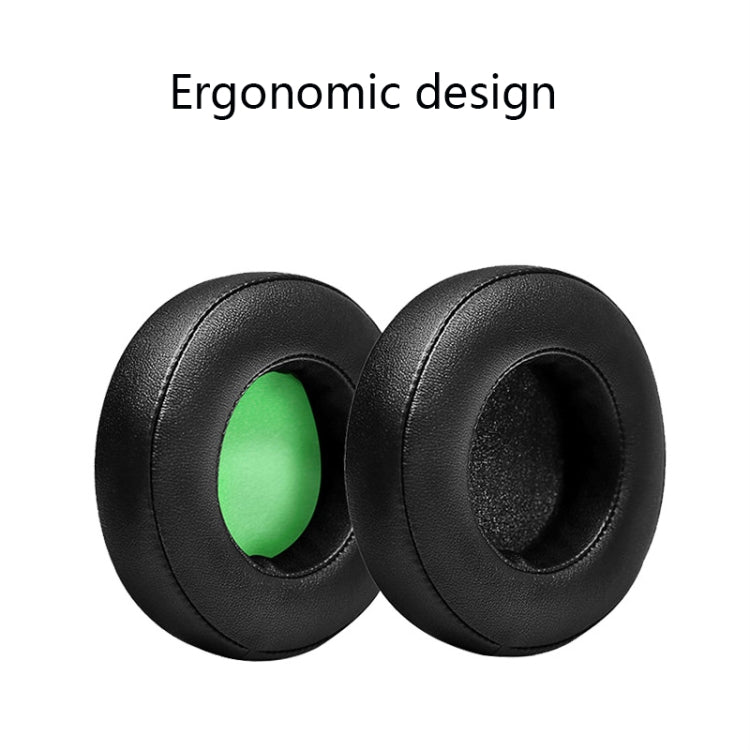 2 PCS Headset Sponge Case For Razer BlackShark V2/V2X/V2SE, Colour: Ellipse Lambskin(Black Paper Green Net) - Earmuff & Pad by PMC TechLife | Online Shopping South Africa | PMC TechLife