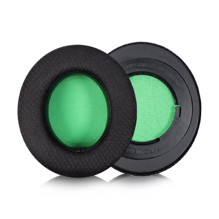 2 PCS Headset Sponge Case For Razer BlackShark V2/V2X/V2SE, Colour: Ellipse(Black Net Green Bottom) - Earmuff & Pad by PMC TechLife | Online Shopping South Africa | PMC TechLife