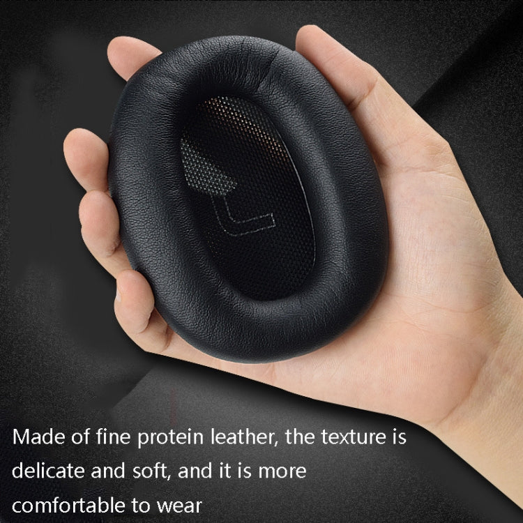 1 Pair Protein Skin Leather Headest Sponge Earmuffs For Edifier W820BT / W808BT / K815 / K815PG1 / H840 / K800 / K830(Gray) - Earmuff & Pad by PMC TechLife | Online Shopping South Africa | PMC TechLife